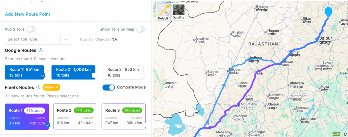 AI-Powered Truck Routes